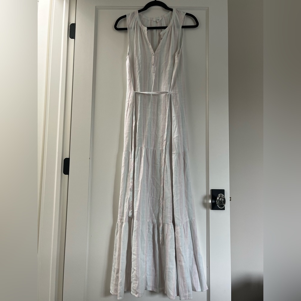 Splendid pastel striped maxi dress